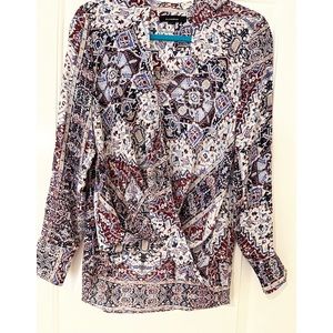 Oliviaceous for vici collection faux wrap blouse